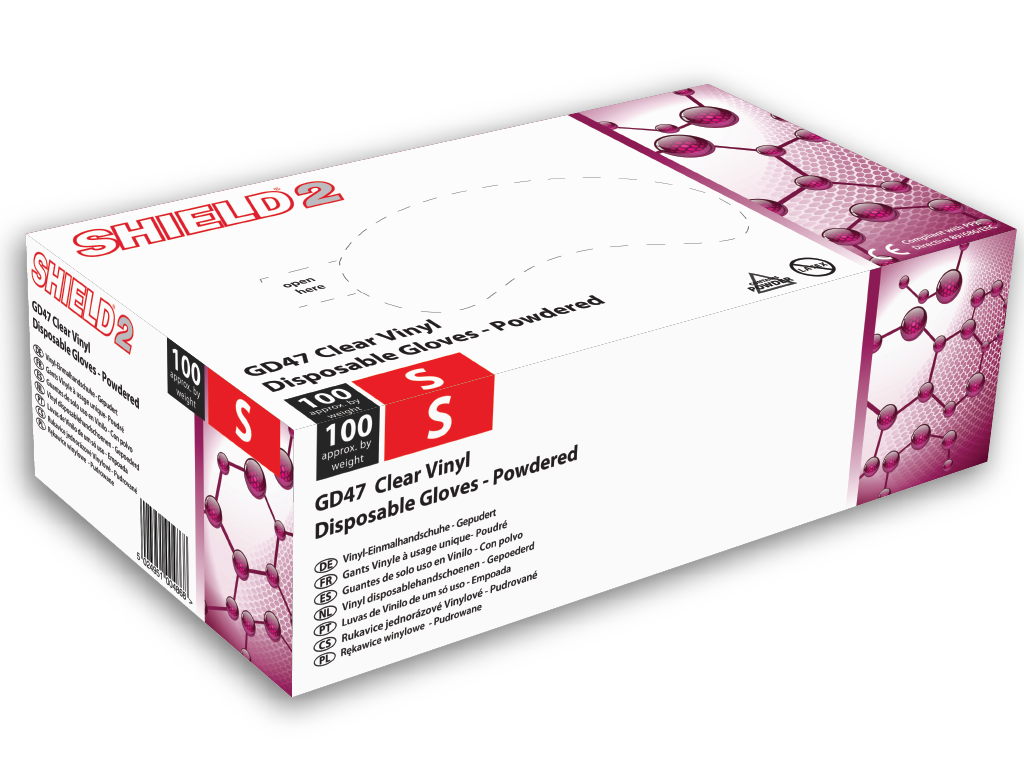Clear Vinyl Powdered Gloves Essex Supplies