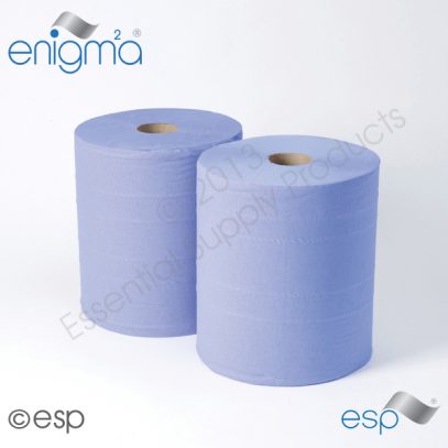 Blue 2ply Industrial rolls