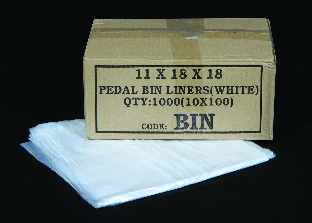 White Pedal Bin Liners Light Duty (BIN) Essex Supplies