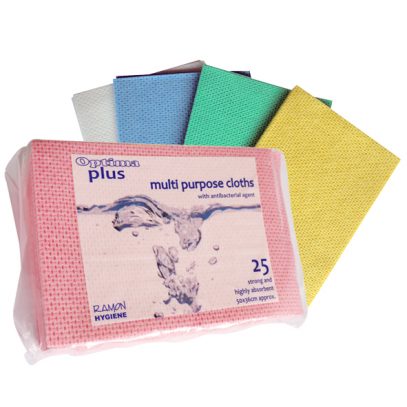 ram-optima lavette cloths blue, red, green, yellow