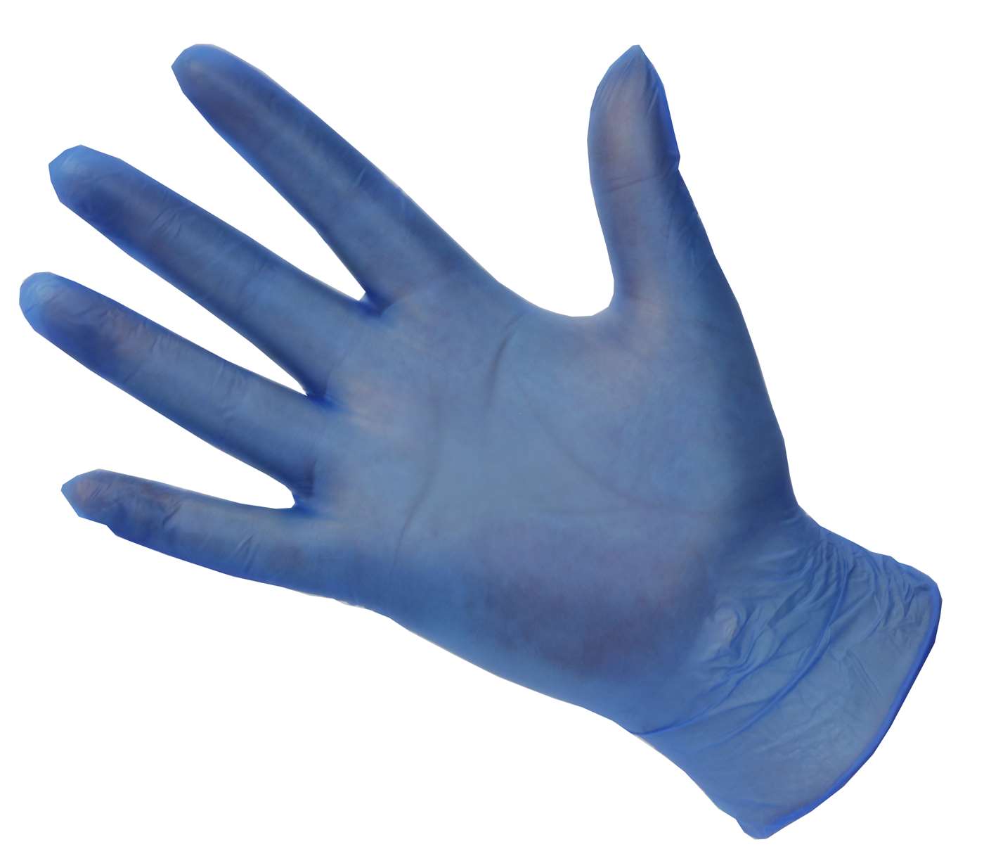 blue vinyl glove