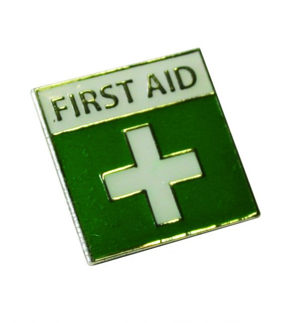 First Aid Badge With Pin and Catch 1 x Each Essex Supplies